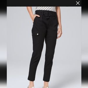 WHITE HOUSE BLACK MARKET | Linen Black Cargo